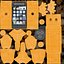 Werbekostüm IPhone Orange manipuliert