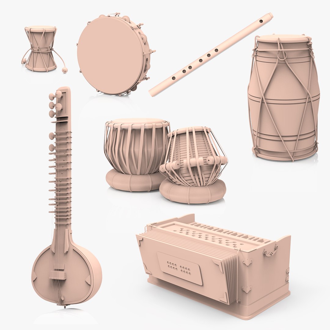 Indian Instruments Collection 3D Model - TurboSquid 2132738