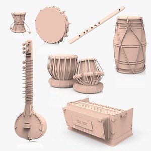 Indian Instruments Collection 3D model