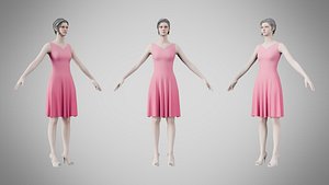 Dress 36 Tickle Me Pink model