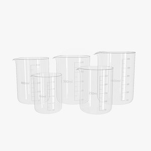 3D beakers blender model