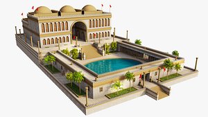 3D Palace of Ardashir Persia model