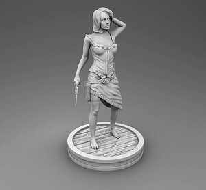 3D Cowgirl in underwear