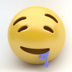 emoji drooling 3D model