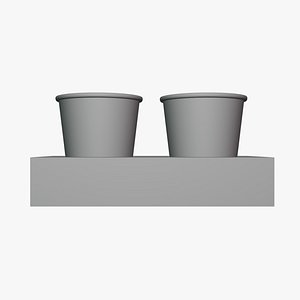 Coffee Cup Holder Box - Geometry Only No Textures No Materials 3D model