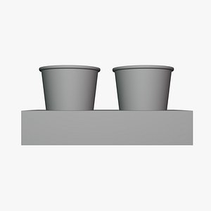 Coffee Cup Holder Box - Geometry Only No Textures No Materials