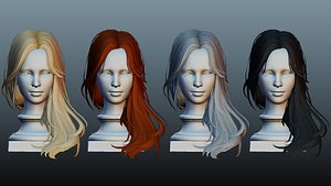 Female hair 4 colors