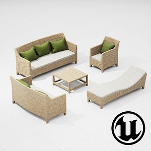 3d dedon barcelona set model