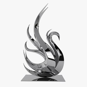 3D Swan Sculpture model