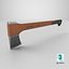 3D axe chopping model