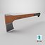3D axe chopping model