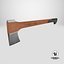 3D axe chopping model