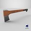 3D axe chopping model