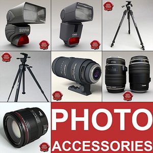 photo accessories 3d model