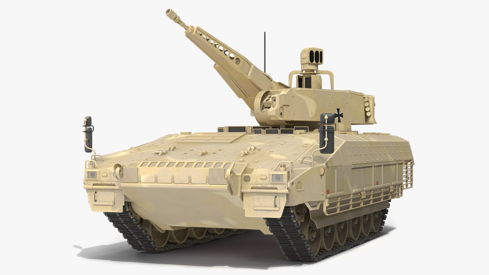 Puma German IFV Military Tank Sandy Rigged 3D model preview