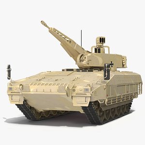Puma German IFV Military Tank Sandy Rigged 3D model