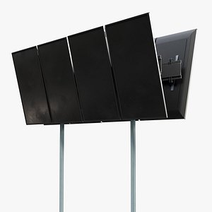 3D Large Information TV Screens - PBR Game Ready