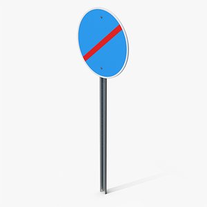 Forbidden Road Sign 3D model