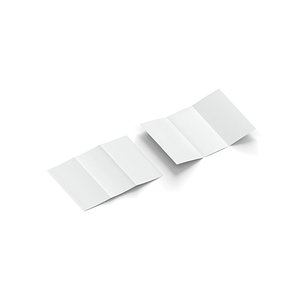 2 White Unfolded Booklets and Flyers - flat bifold map leaflet brochure