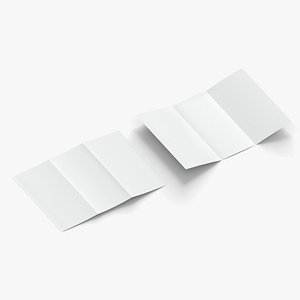 2 White Unfolded Booklets and Flyers - flat bifold map leaflet brochure