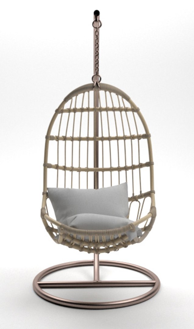 Serena Hanging Rattan Chair 3d Turbosquid 1243813