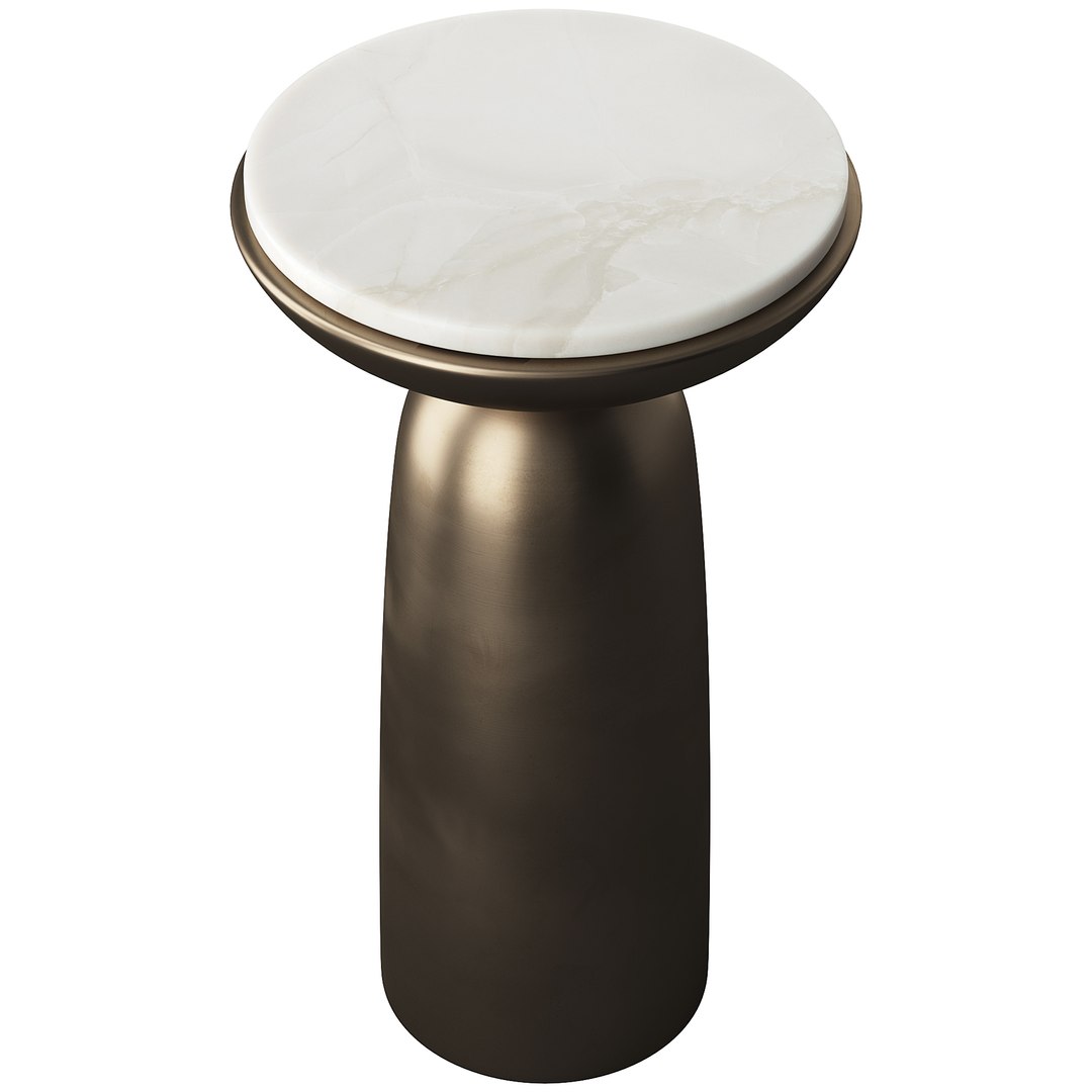 3D Model Olina Marble Drink Table - TurboSquid 2300664