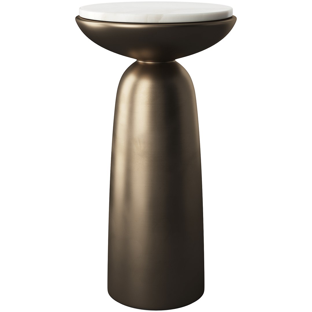 3D Model Olina Marble Drink Table - TurboSquid 2300664