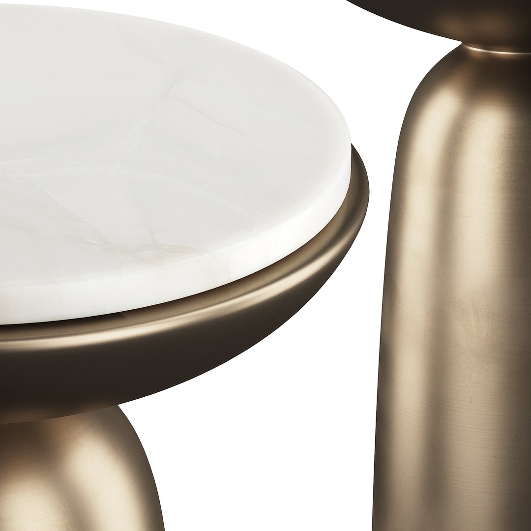 3D Model Olina Marble Drink Table - TurboSquid 2300664