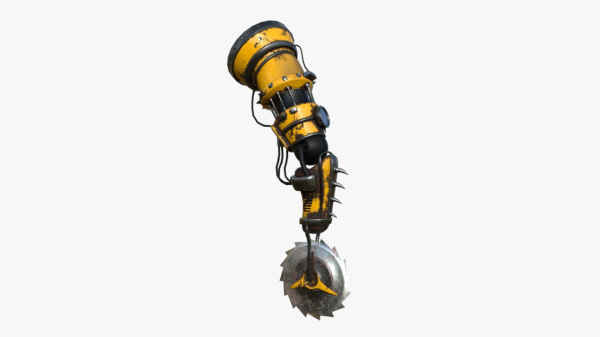 3D Robotic Arm A03 Yellow - Character Design SciFi - TurboSquid 2104946