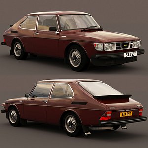 3D model saab 99 turbo 1971