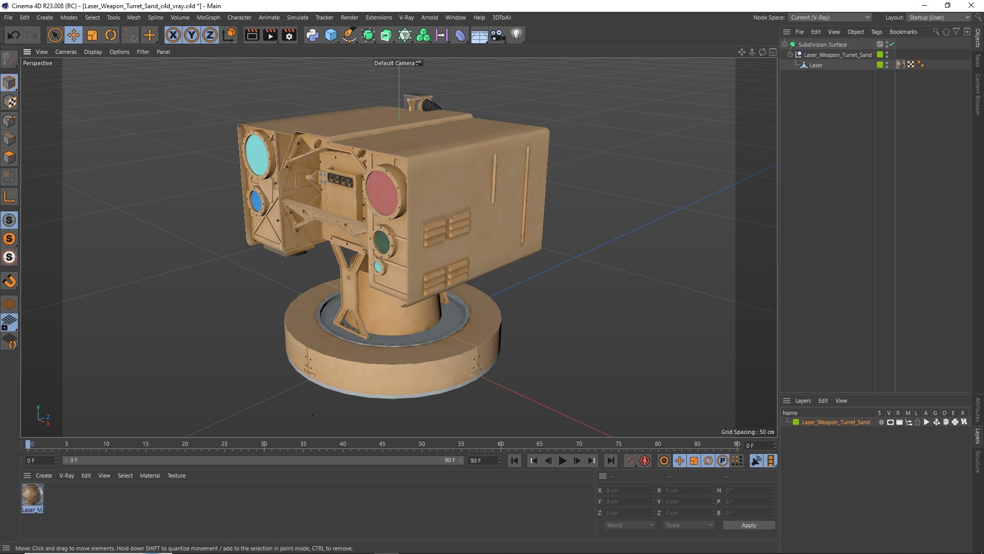 3D model Laser Weapon Turret Sand https://p.turbosquid.com/ts-thumb/kU/Ch3IBp/l6/laser_weapon_turret_sand_1003/jpg/1783982340/1920x1080/fit_q87/f38fa0f0a3330d3a5d89a14c4c1a5132956e545b/laser_weapon_turret_sand_1003.jpg