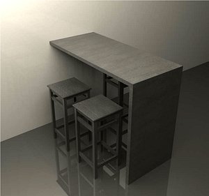 bar stools 3d 3ds