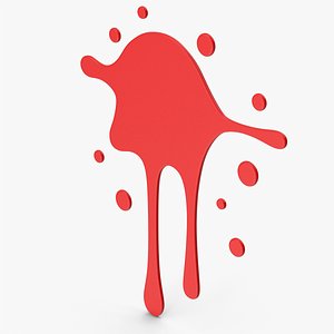 3D Red Splash
