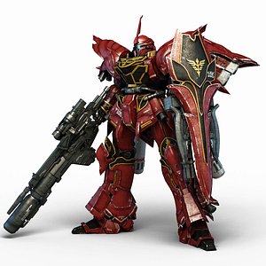 3D model Sci-Fi Mobile Suit Robot Sinanju