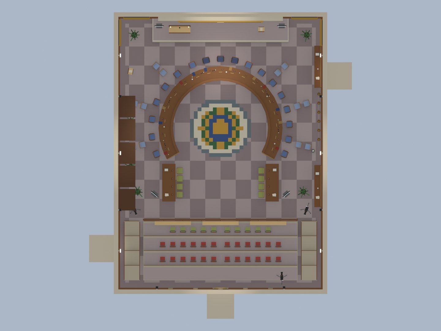 3D Low Poly World Council Chamber Scene model https://p.turbosquid.com/ts-thumb/kU/MTWQmP/E3/05_top_view/png/1790157893/1920x1080/fit_q87/ed66d159d7e70fac7fe7c7a9d4567ed2566f4d46/05_top_view.jpg