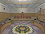Low Poly World Council Chamber Scene
