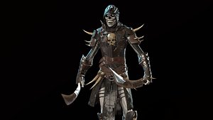 3D character skeleton warrior model