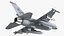 Fighter F-16 with Pilot and Missile Launcher LAU-129 Rigged for Cinema 4D