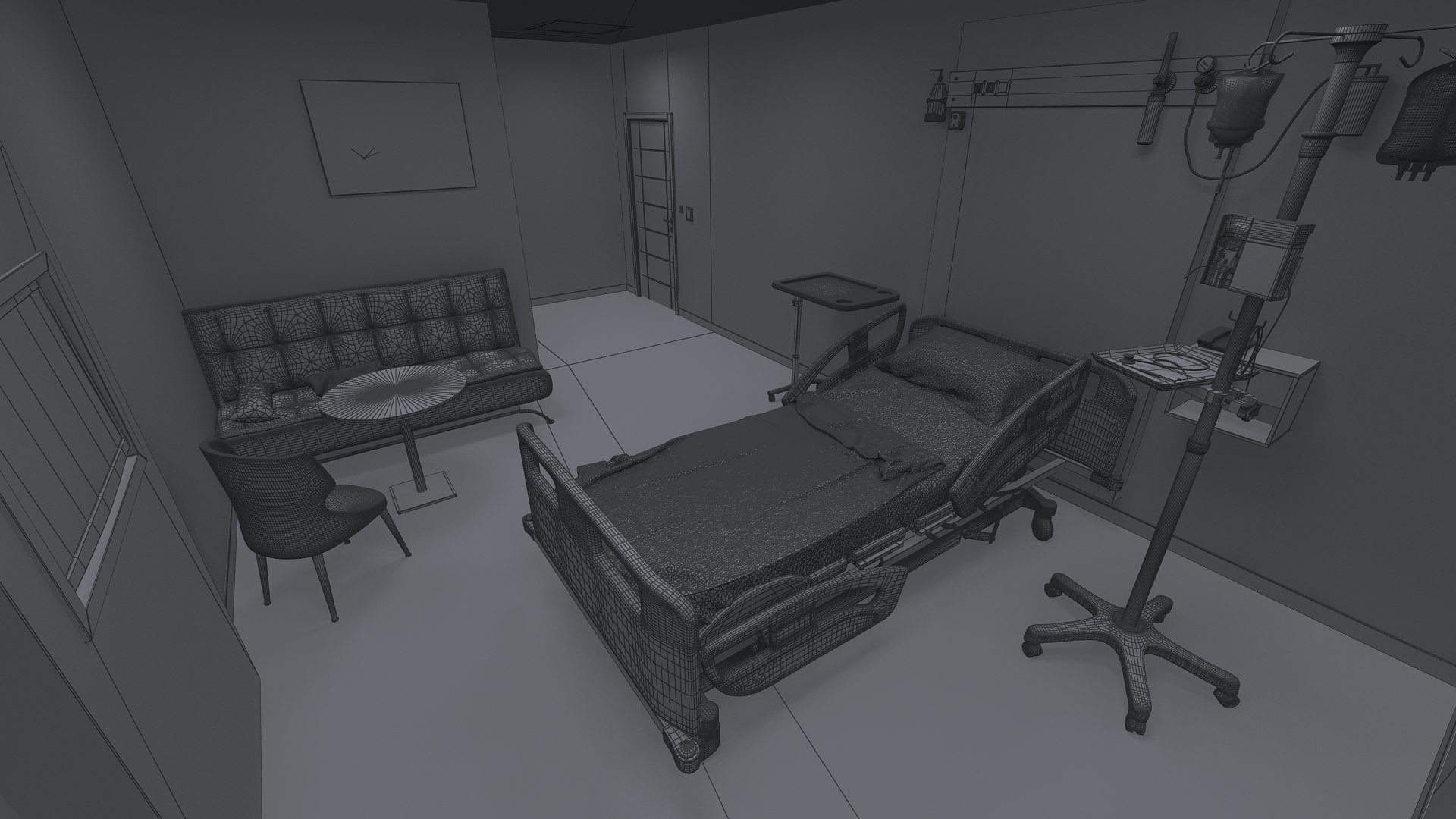 Hospital room model - TurboSquid 1332919