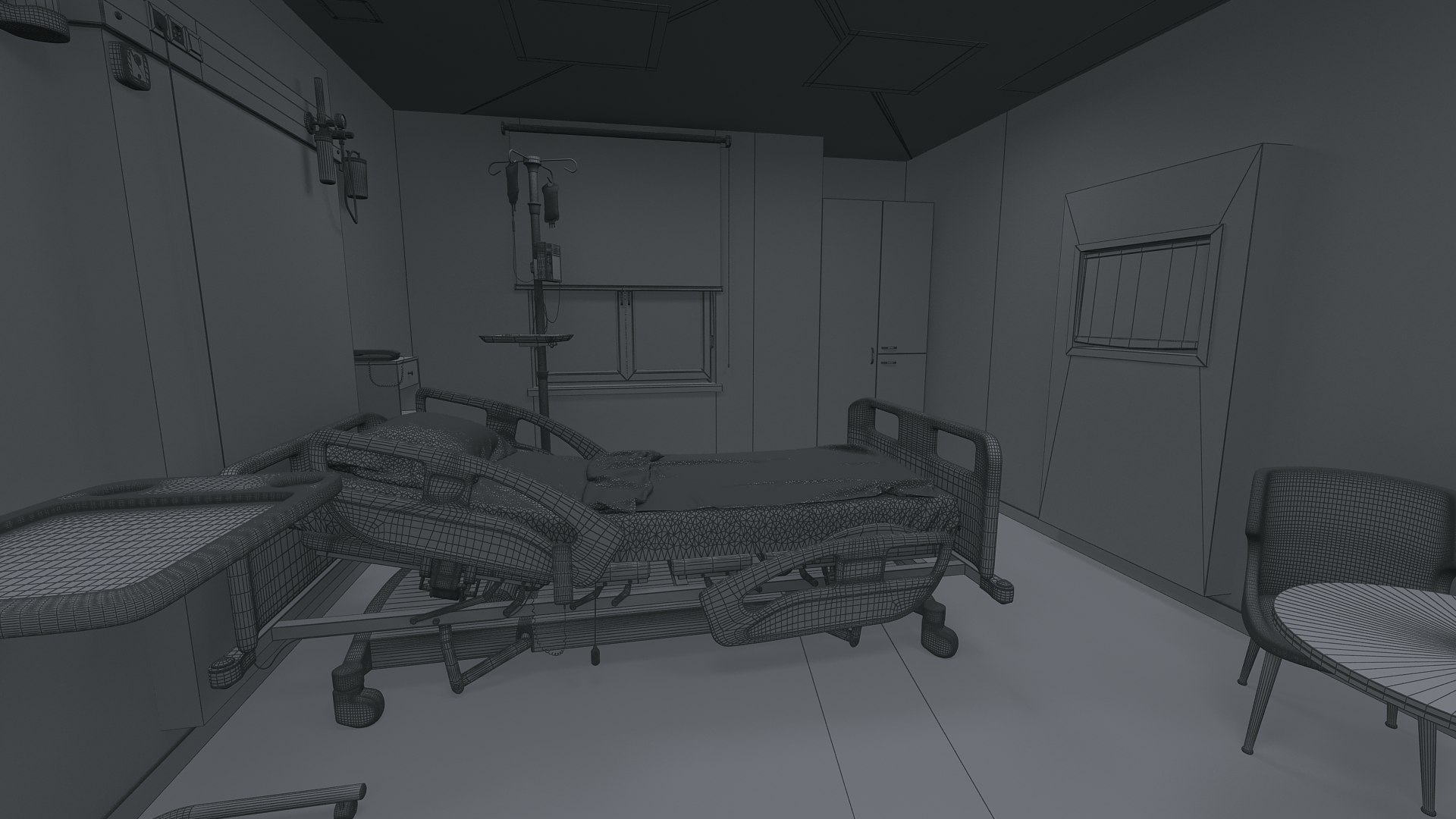 Hospital room model - TurboSquid 1332919