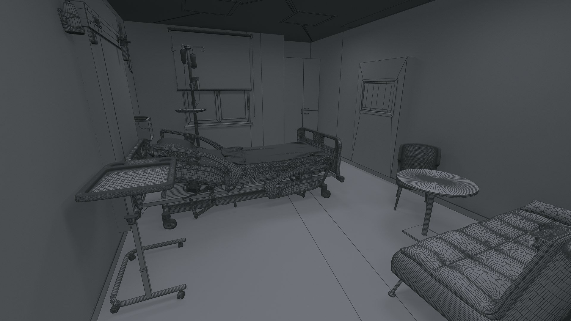 Hospital room model - TurboSquid 1332919