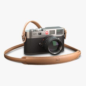 3d model leica m9 silver black