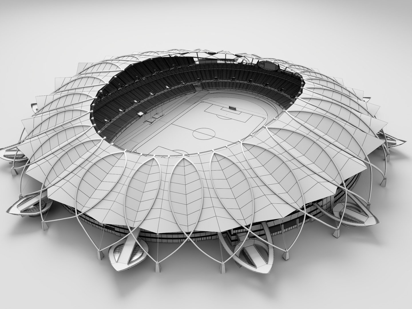 Football Stadium Arena Sports Venue PBR Game Ready 3D - TurboSquid 2536228