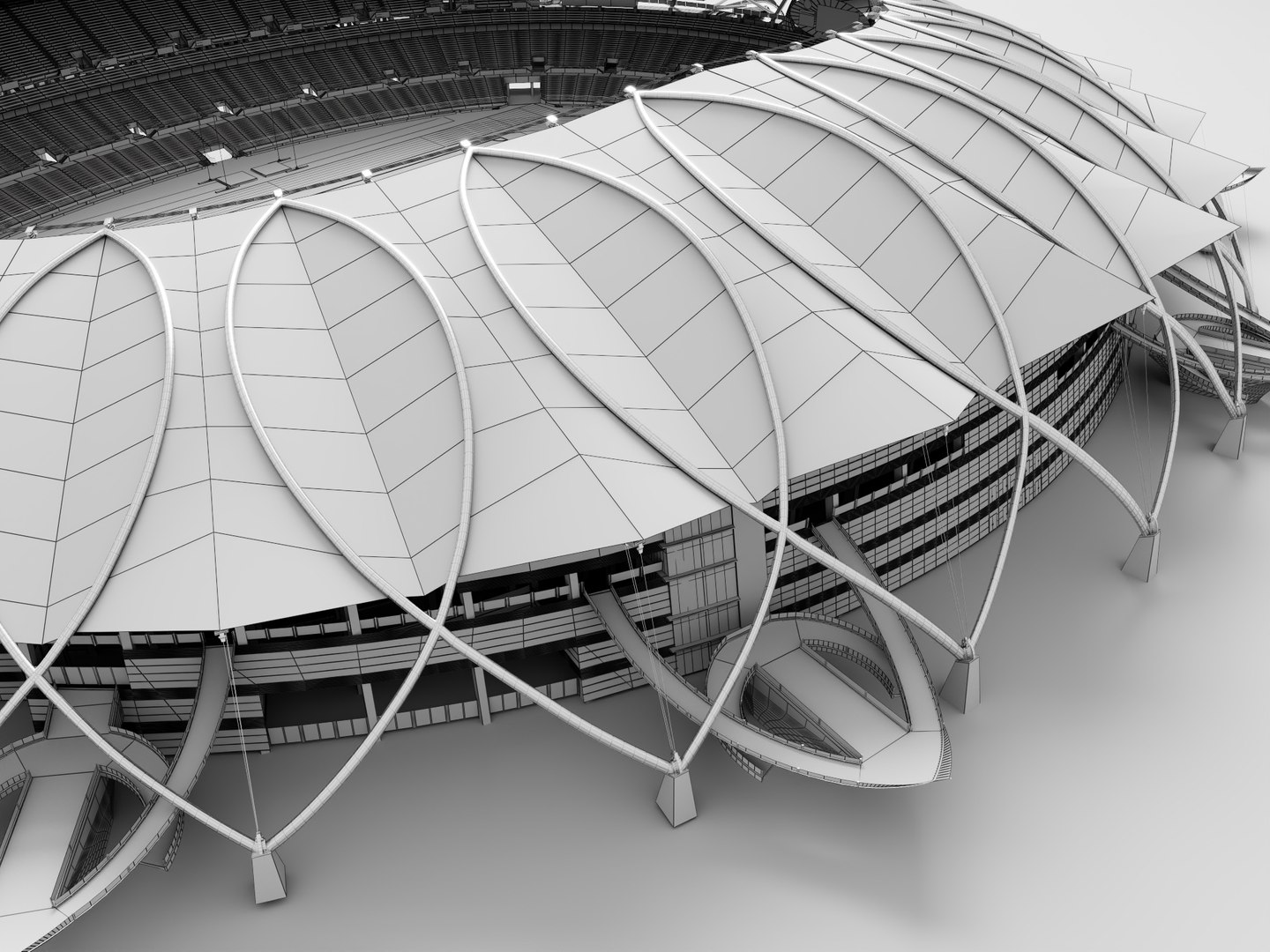 Football Stadium Arena Sports Venue PBR Game Ready 3D - TurboSquid 2536228