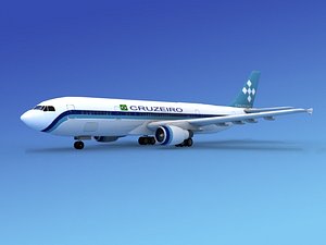 airline airbus a300 3d max