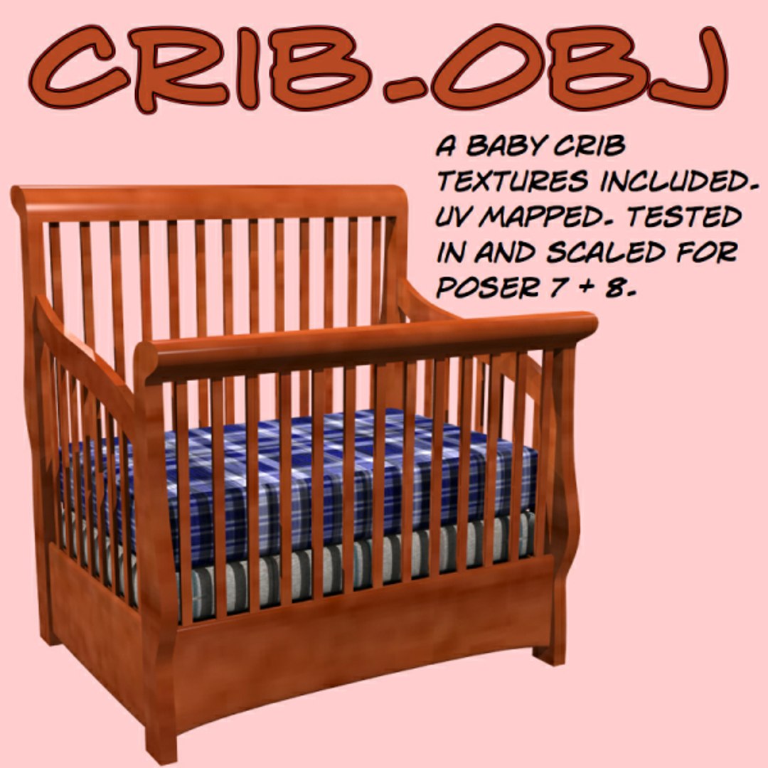 Baby Crib 3d Obj