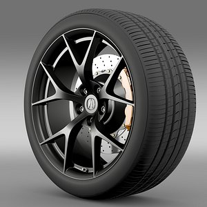 acura nsx wheel 2015 3d model