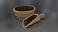 3D Wooden Scoop and Bowl