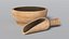 3D Wooden Scoop and Bowl