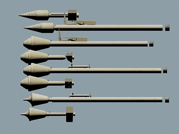 modelo 3d Segunda Guerra Mundial alemán Panzerfaust Familia 30, 60, 150 ...